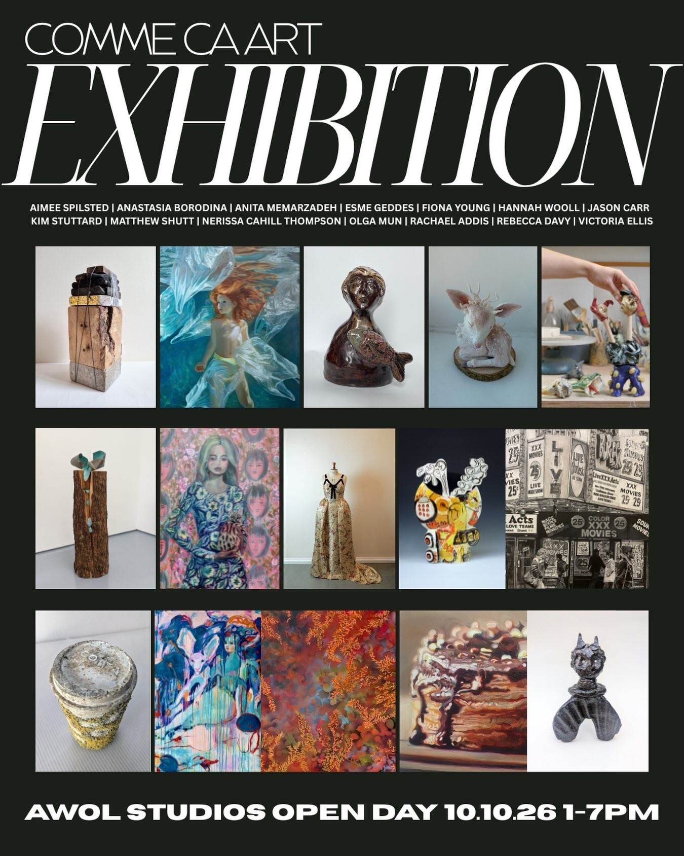 Comme Ca Art x AWOL Studios: Open Studios Exhibition